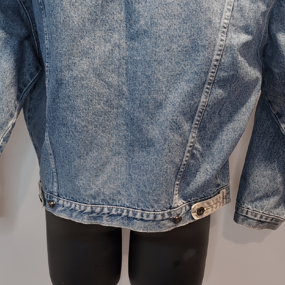 Vintage 90's Naf Naf Denim Jacket with Navy Collar - Picture 6 of 12